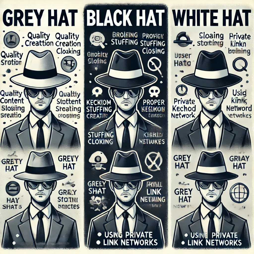 Grey Hat vs Black Hat vs White Hat Dalam SEO