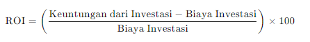 Rumus Menghitung ROI (Return on Investment )